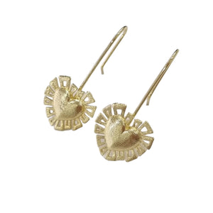 AROS CORAZÓN PALITO ORO