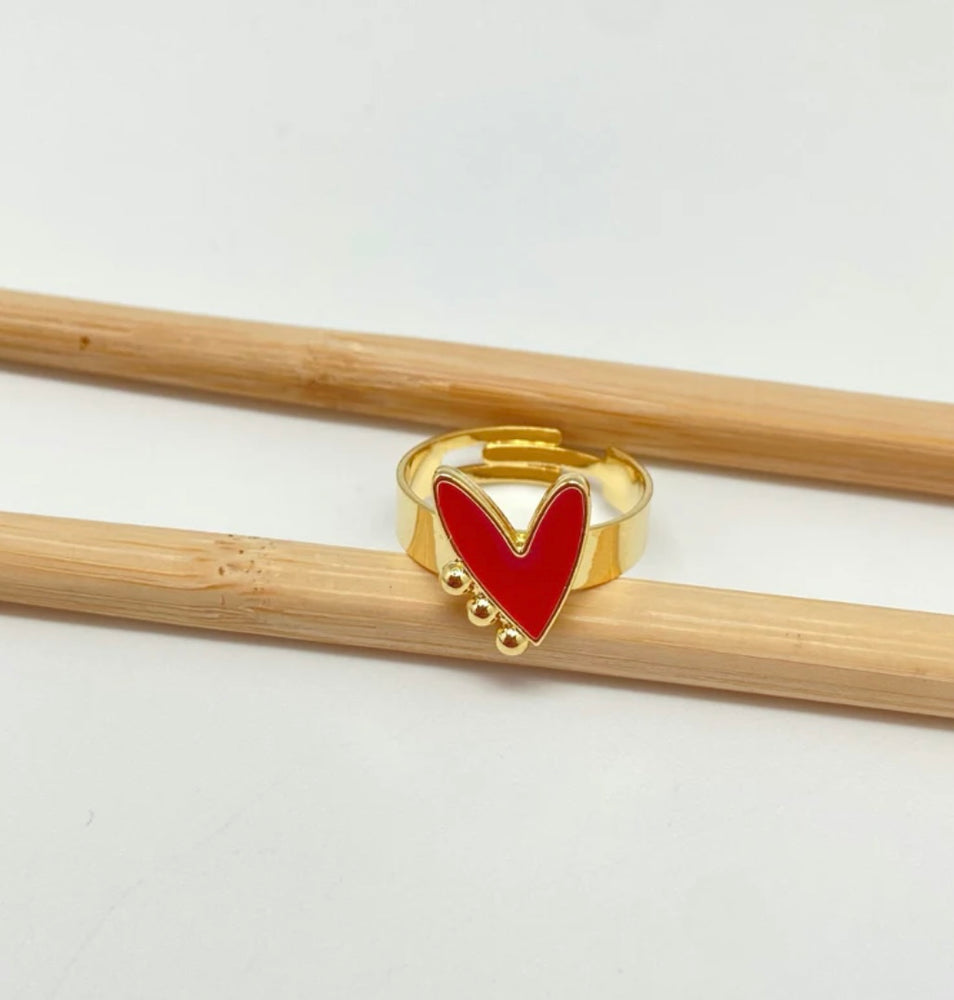 ANILLO ESMALTADO MAGENTA GOLD