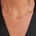 Collar 5 cristales Gold Rolo