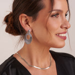 Aros Ovalo Mate Silver
