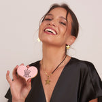 COLLAR MITI CRISTALES COLGANTE ORO