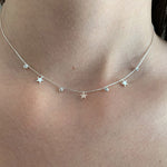 COLLAR ESTRELLA PLATA CRISTALES FINE